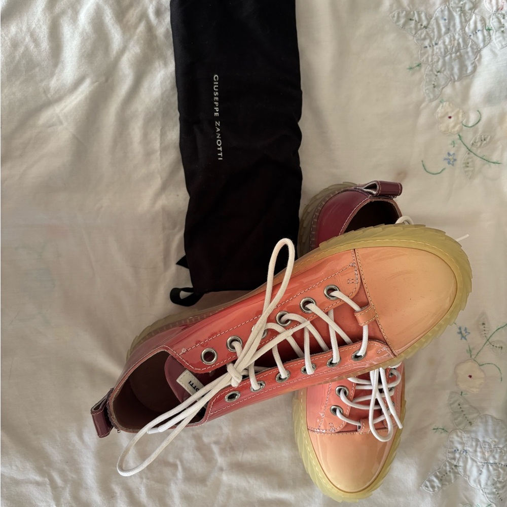 Giuseppe Zanotti Pink Ombré Sneakers